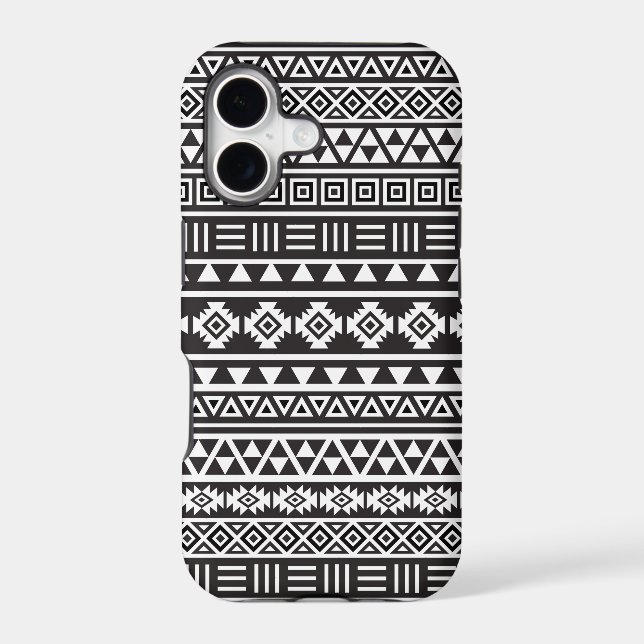 Aztec Style Pattern – Monochrome Case-Mate iPhone Case (Back)