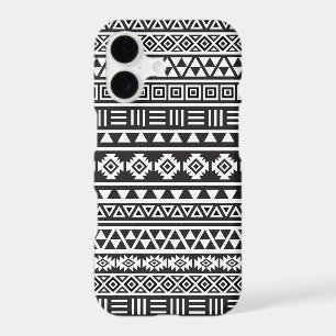 Aztec Style Pattern – Monochrome iPhone 17 Case