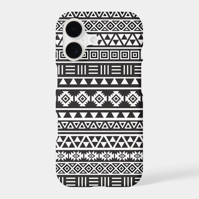 Aztec Style Pattern – Monochrome Case-Mate iPhone Case (Back)