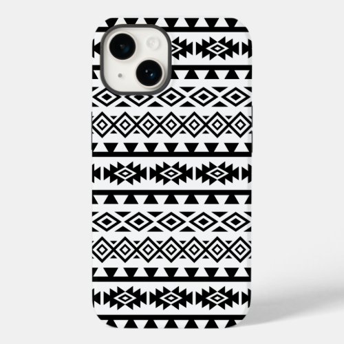 Aztec Stylized Big Pattern II Black on White Case_Mate iPhone 14 Case