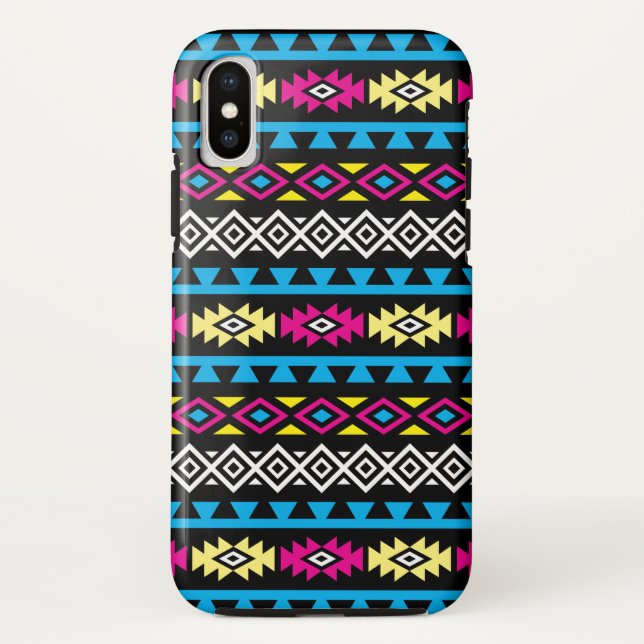 Aztec Stylized Big Pattern II CMYBW Case-Mate iPhone Case (Back)