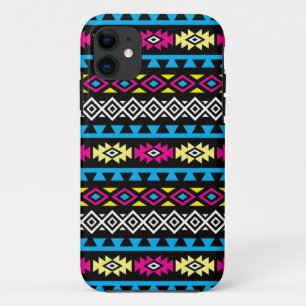 Aztec Stylized Big Pattern II CMYBW iPhone 11 Case