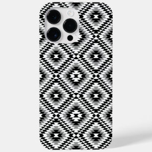 Aztec Stylized BW+Gray Symbol Pattern Case-Mate iPhone 14 Pro Max Case