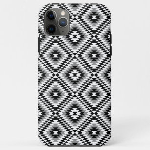 Aztec Stylized BW+Gray Symbol Pattern iPhone 11 Pro Max Case