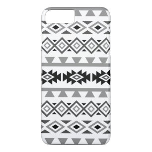 Aztec Stylized Lg Pattern II Monochrome iPhone 8 Plus/7 Plus Case