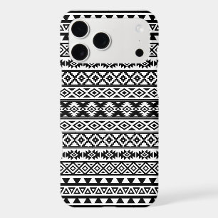 Aztec Stylized Pattern Black & White iPhone 17 Pro Max Case