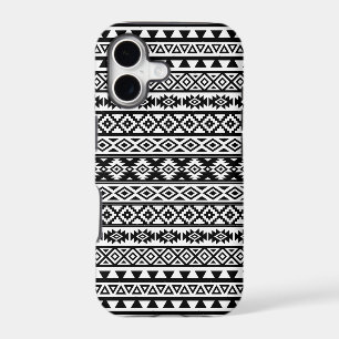 Aztec Stylized Pattern Black & White iPhone 17 Case