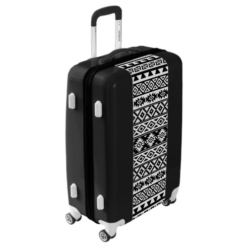 Aztec Stylized Pattern Black  White Luggage