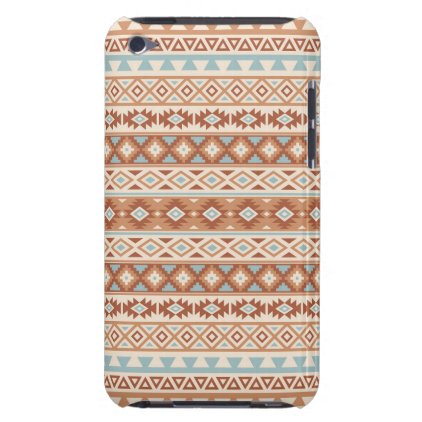 Aztec Stylized Pattern Blue Cream Terracottas Barely There iPod Cover