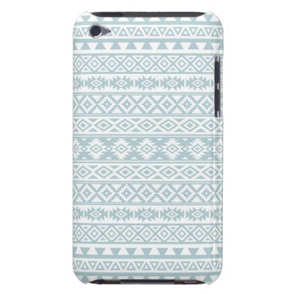 Aztec Stylized Pattern Duck Egg Blue &amp; White iPod Touch Case