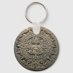 Aztec "Sun calendar," Mexico City Keychain