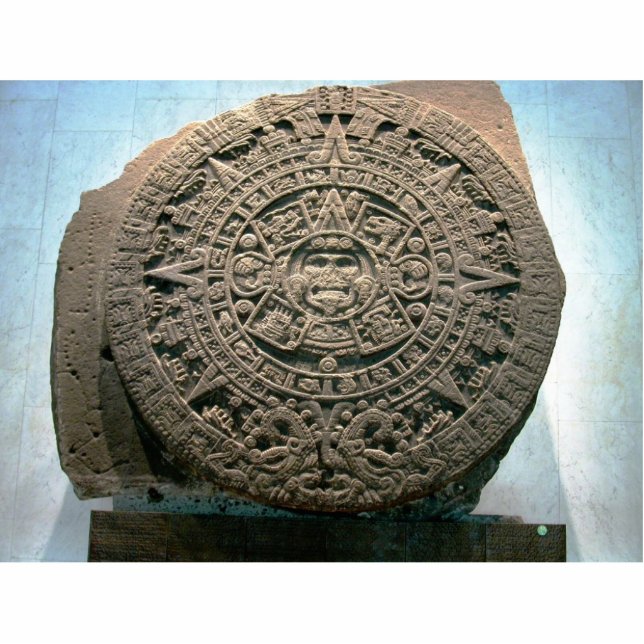 Aztec "Sun calendar," Mexico City Statuette (Front)