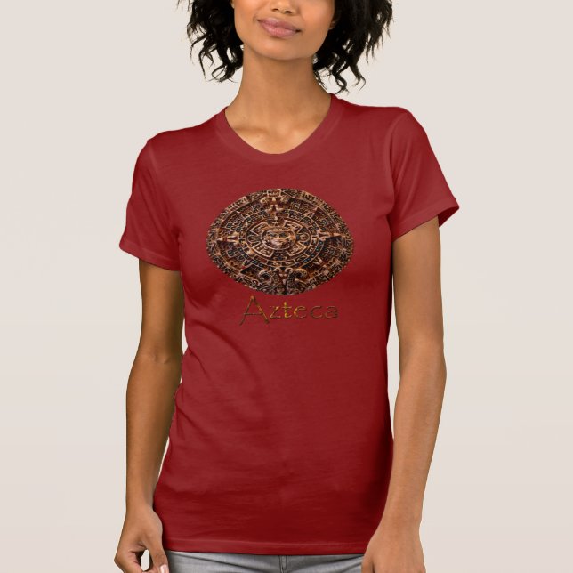 AZTEC Sun Calender Mexican HIstoric Art T-Shirt (Front)