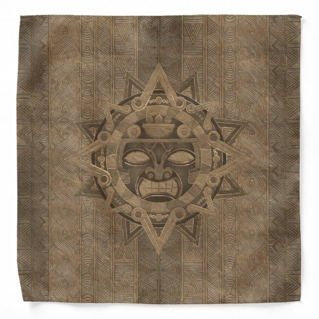 Aztec Sun God - Golden Bandana (Front)