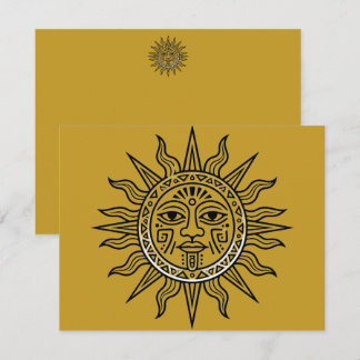 Aztec Sun Note Card