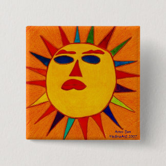 Aztec Sun Pinback Button