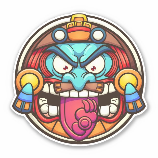 Aztec Sun Sticker (Front)
