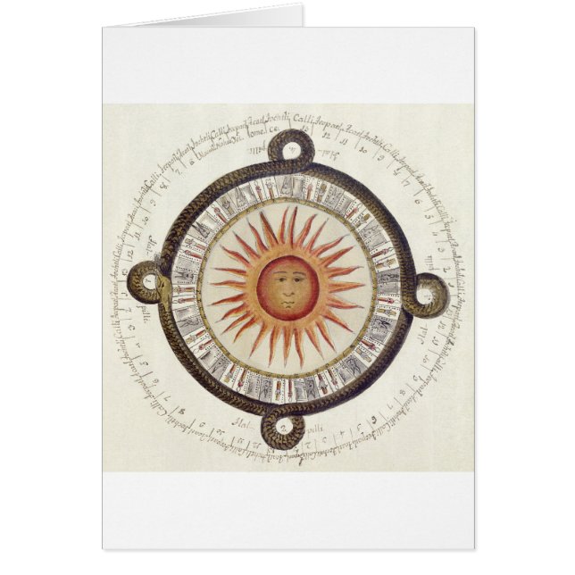 Aztec Sun Stone Card (Front)