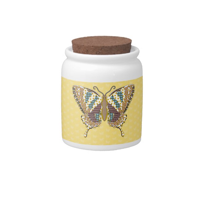 Aztec Swallowtail Candy Jar (Front)