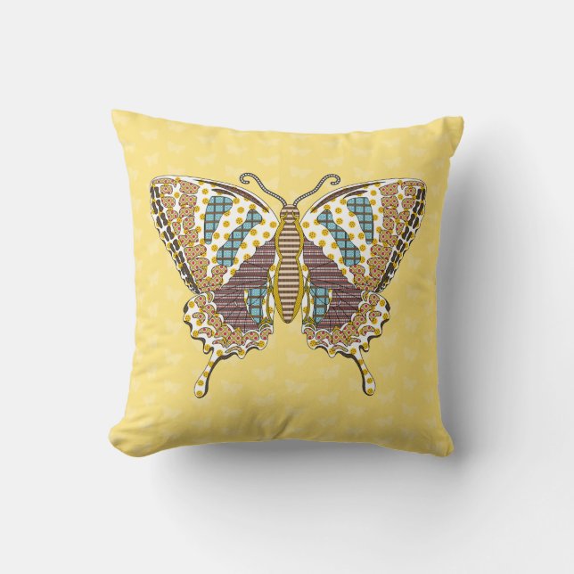 Aztec Swallowtail Pillow (Front)