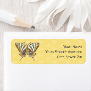 Aztec Swallowtail Return Address Label
