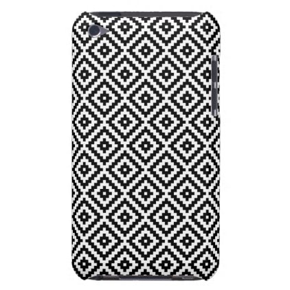 Aztec Symbol Block Rpt Ptn Black &amp; White I iPod Touch Cover