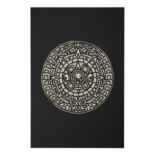 Aztec symbol faux canvas print