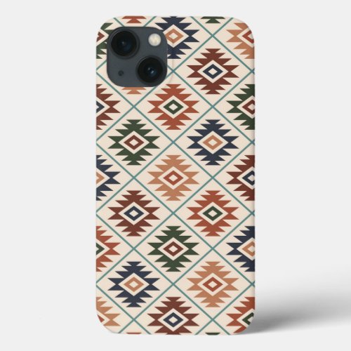 Aztec Symbol Stylized Pattern Color Mix iPhone 13 Case