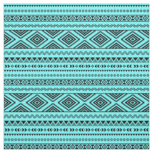 Black And Teal Fabric | Zazzle