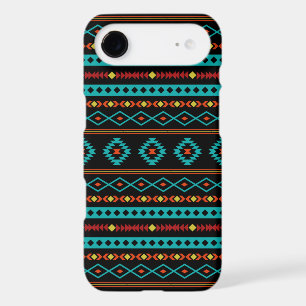 Aztec Teal Reds Yellow Black Mixed Motifs Pattern iPhone 17 Air Case