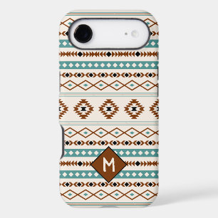 Aztec Teal Ter Blk Cr Mixed Pattern (Personalized) iPhone 17 Air Case
