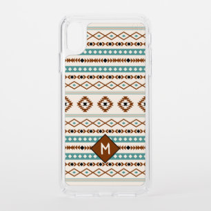 Aztec Teal Ter Blk Cr Mixed Pattern (Personalized) Speck iPhone XS Max Case