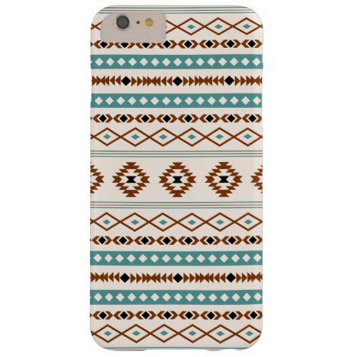 Aztec Teal Terracotta Black Cream Mixed Pattern Barely There iPhone 6 Plus Case