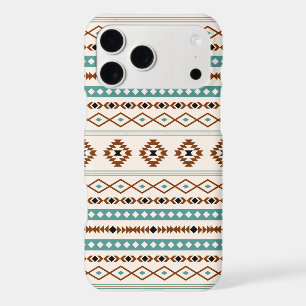 Aztec Teal Terracotta Black Cream Mixed Pattern iPhone 17 Pro Max Case