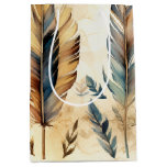 Aztec Tribal Feathers Medicine Stick Medium Gift Bag