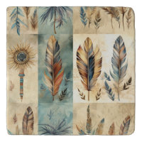 Aztec Tribal Feathers Medicine Stick