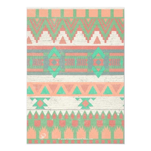 Aztec Tribal Native Graduation Party Announcement