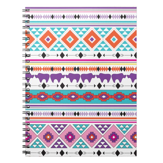 Aztec Tribal pattern graphic Notebook (Front)