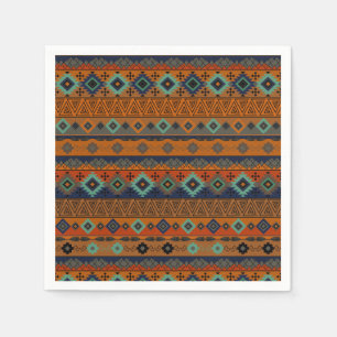 Aztec tribal pattern. Napkins