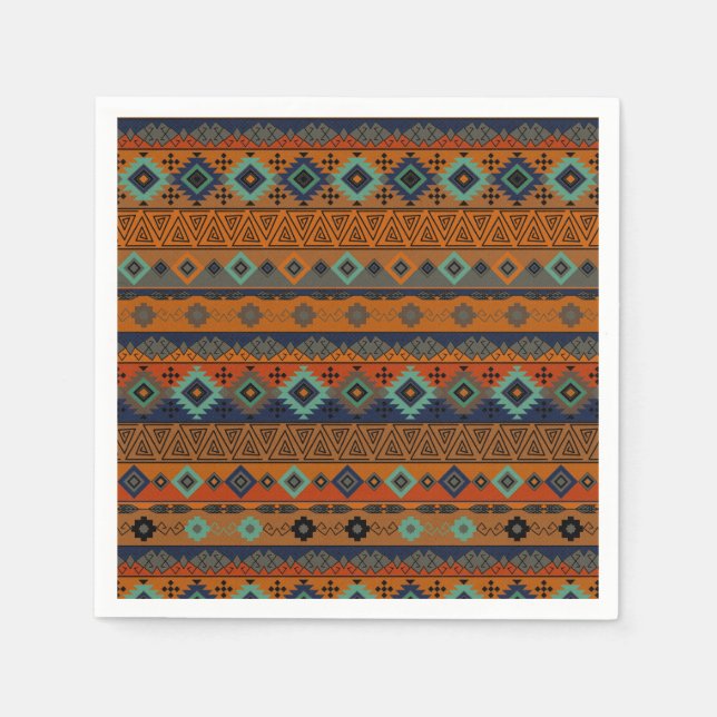  Aztec tribal pattern. Napkins (Front)