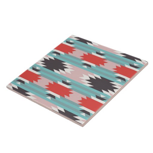 Aztec Tribal Pattern Native American Prints Ceramic Tile | Zazzle