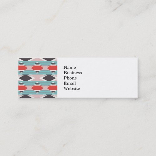 Aztec Tribal Pattern Native American Prints Business Card Template
