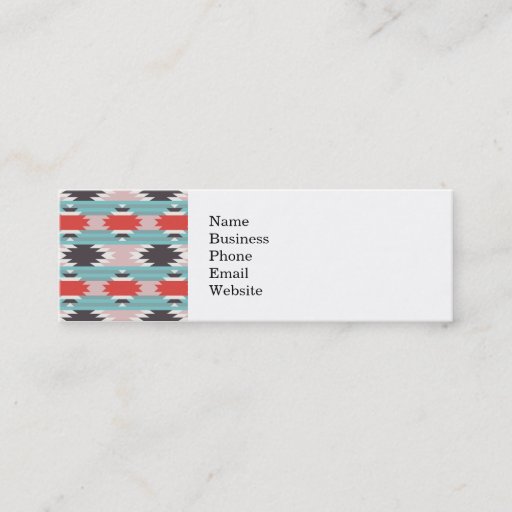 Customizable Aztec Tribal Pattern Native American Prints Business Card Template