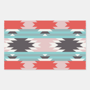 Aztec Tribal Pattern Native American Prints Rectangular Sticker