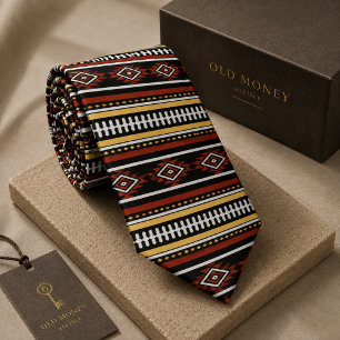 Aztec Tribal Pattern Neck Tie