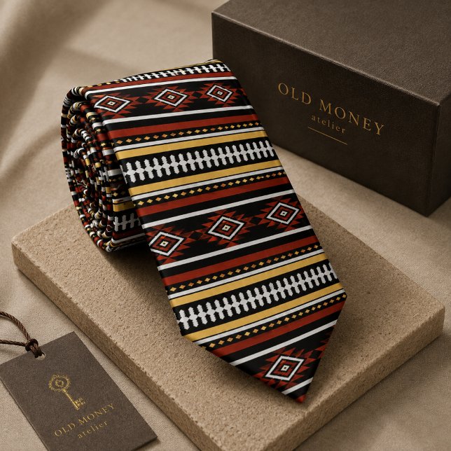 Aztec Tribal Pattern Neck Tie (Creator Uploaded)