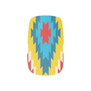Aztec Tribal Pattern Yellow Red Blue Design Minx Nail Art Aztec Tribal Pattern Yellow Red Blue Design Minx Nail Art