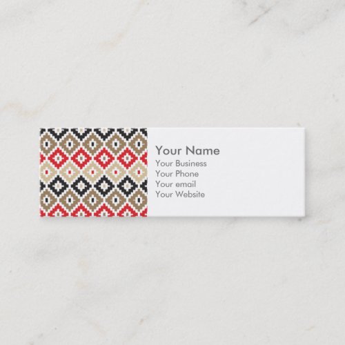 Navajo Aztec Tribal Print Ikat Diamond Pattern Business Card Templates