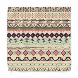 Aztec Tribal Stripes: Vintage Illustration Bandana