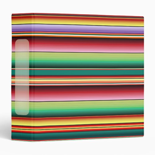 Aztec Tribal Traditional Textile Colorful Linear M 3 Ring Binder